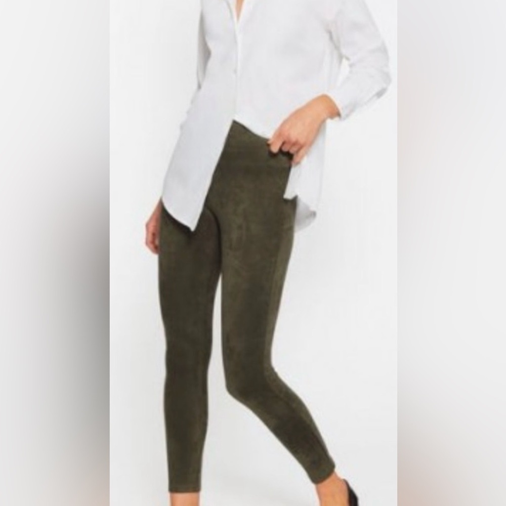 J.McLaughlin Lori Faux Suede Leggings Olive Green Women’s Size XL EUC